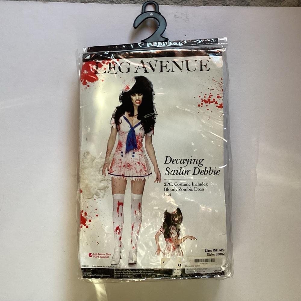 Leg Avenue Bloody Sailor CostumeHalloween-NEW NOS Sz M/L